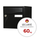 Boîte aux lettres Préface 1 porte   Noir mat RAL 9005M