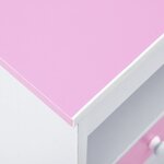 vidaXL Bureau pour enfants Inclinable Rose et blanc