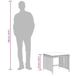 vidaXL Tabourets de jardin coussins lot de 4 gris clair résine tressée