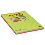 Pack de 2 blocs 45 feuilles Notes adhésives Super Sticky 125x200 m Ultra Lignés POST-IT