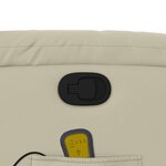 vidaXL Fauteuil inclinable de massage Crème Similicuir