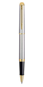 Waterman hemisphere stylo roller acier inoxydable recharge noire pointe fine coffret cadeau