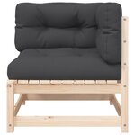 vidaXL Canapé de jardin avec coussins 2 places bois de pin massif