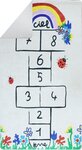 Tapis enfant Marelle 100 x 150 cm - Beige