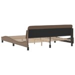 vidaXL Cadre de lit avec tête de lit Cappuccino 180x200 cm Similicuir