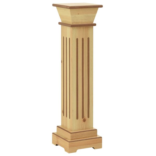 vidaXL Support pilier carré à plantes Bois clair 17x17x66 cm MDF