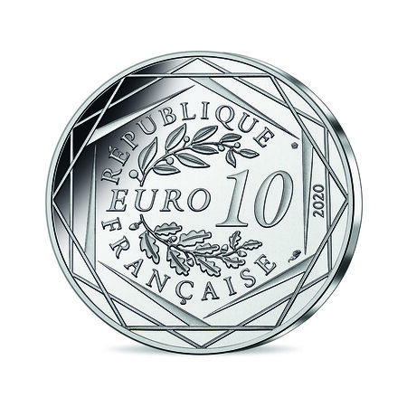 Monnaie de 10 euro argent schtroumpf costaud - La Poste