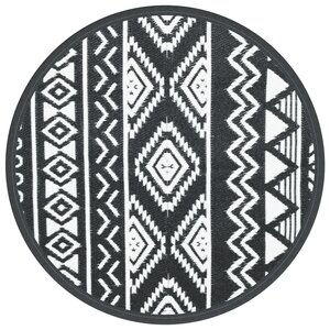 vidaXL Tapis d'extérieur noir Ø160 cm PP