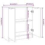 vidaXL Buffet Sonoma gris 60x30x70 cm Bois d'ingénierie