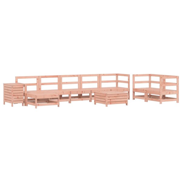 vidaXL Salon de jardin 10 Pièces bois massif sapin de douglas
