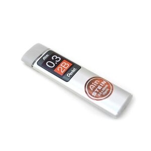 Etui de 15 mines 0,3 mm AIN STEIN C273 dureté 2B PENTEL