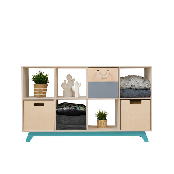 Meuble de rangement NABOSKY turquoise 2x4