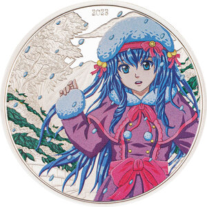 Pièce de monnaie en Argent 5 Dollars g 31.1 (1 oz) Millésime 2023 Manga WINTER