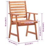 vidaXL Chaises à manger d'extérieur lot de 6 et coussins Acacia massif