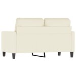 vidaXL Canapé à 2 places Crème 120 cm Velours