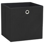 vidaXL Boîte de rangement 4 Pièces Tissu non-tissé 32x32x32 cm Noir