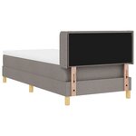 Lit avec sommier vidaXL avec matelas taupe 80x200 cm tissu