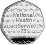 Pièce de monnaie en argent 50 pence g 8 millésime 2023 everyday heroes nhs