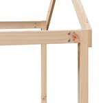 vidaXL Lit haut avec toit 75x190 cm bois de pin massif