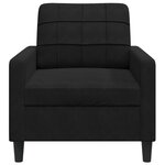 vidaXL Fauteuil Noir 60 cm Velours