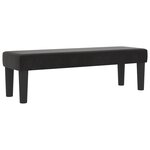 vidaXL Lit à sommier avec matelas & banc noir 140x190 cm velours
