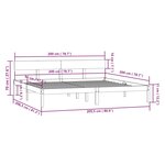 vidaXL Cadre de lit sans matelas bois massif 200x200 cm