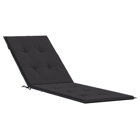 vidaXL Coussin de chaise de terrasse noir (75+105)x50x4 cm