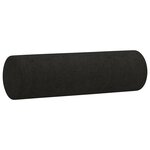 vidaXL Ensemble de canapés 4 Pièces avec coussins noir tissu