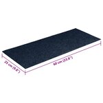 vidaXL Tapis d'escalier autocollants Rectangulaire 15 Pièces 60x25cm Bleu