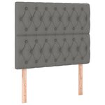 vidaXL Sommier à lattes de lit et matelas Gris foncé 90x190 cm Tissu
