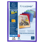 Protège-documents En Polypropylène Semi Rigide Kreacover® Opaque 80 Vues - A4 - Couleurs Assorties - X 12 - Exacompta