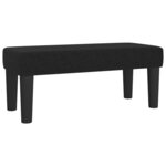 vidaXL Sommier à lattes de lit avec matelas noir 120x190 cm tissu