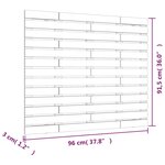 vidaXL Tête de lit murale Blanc 96x3x91 5 cm Bois massif de pin