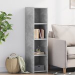 vidaXL Buffet gris béton 30x41x124 cm bois d'ingénierie