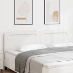 Tête de lit vidaXL Design simple Blanc pur 200 cm Similicuir