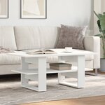 vidaXL Table basse blanc 102x55x42 cm bois d'ingénierie