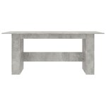 vidaXL Table à manger Gris béton 180x90x76 cm Bois d’ingénierie