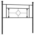vidaXL Tête de lit métal noir 107 cm
