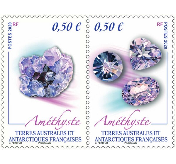 Timbre TAAF - Minéral - Améthyste