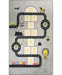 Tapis enfant Circuit de voiture 80 x 150 cm - Gris