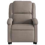 vidaXL Fauteuil inclinable de massage électrique Taupe Tissu