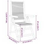 vidaXL Chaises inclinables de jardin lot de 6 gris bois massif acacia