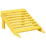 vidaXL Chaise Adirondack avec pouf jaune bois massif de sapin