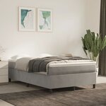 vidaXL Cadre de lit Gris clair 120x200 cm Velours