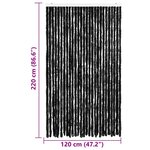 vidaXL Moustiquaire anthracite 118x220 cm chenille