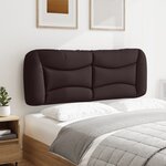 vidaXL Coussin de tête de lit marron foncé 120 cm tissu