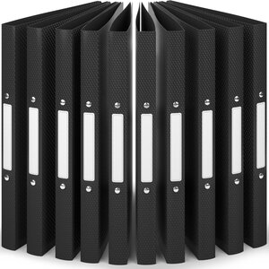 ACROPAQ 10 x Classeur A4 2 Anneaux- Jusqu'à 100 feuilles Dos de 2 5 cm- Souple et Durable- Résisitants à l'eau- Étiquettes de Dos