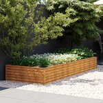 vidaXL Lit surélevé de jardin 291x100x36 cm acier corten