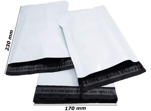 Lot de 200 - Pochette VAD plastique Enveloppe plastique sac d'expédition 170x230mm 50 microns