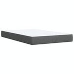 vidaXL Sommier à lattes de lit avec matelas Gris foncé 100x200cm Tissu